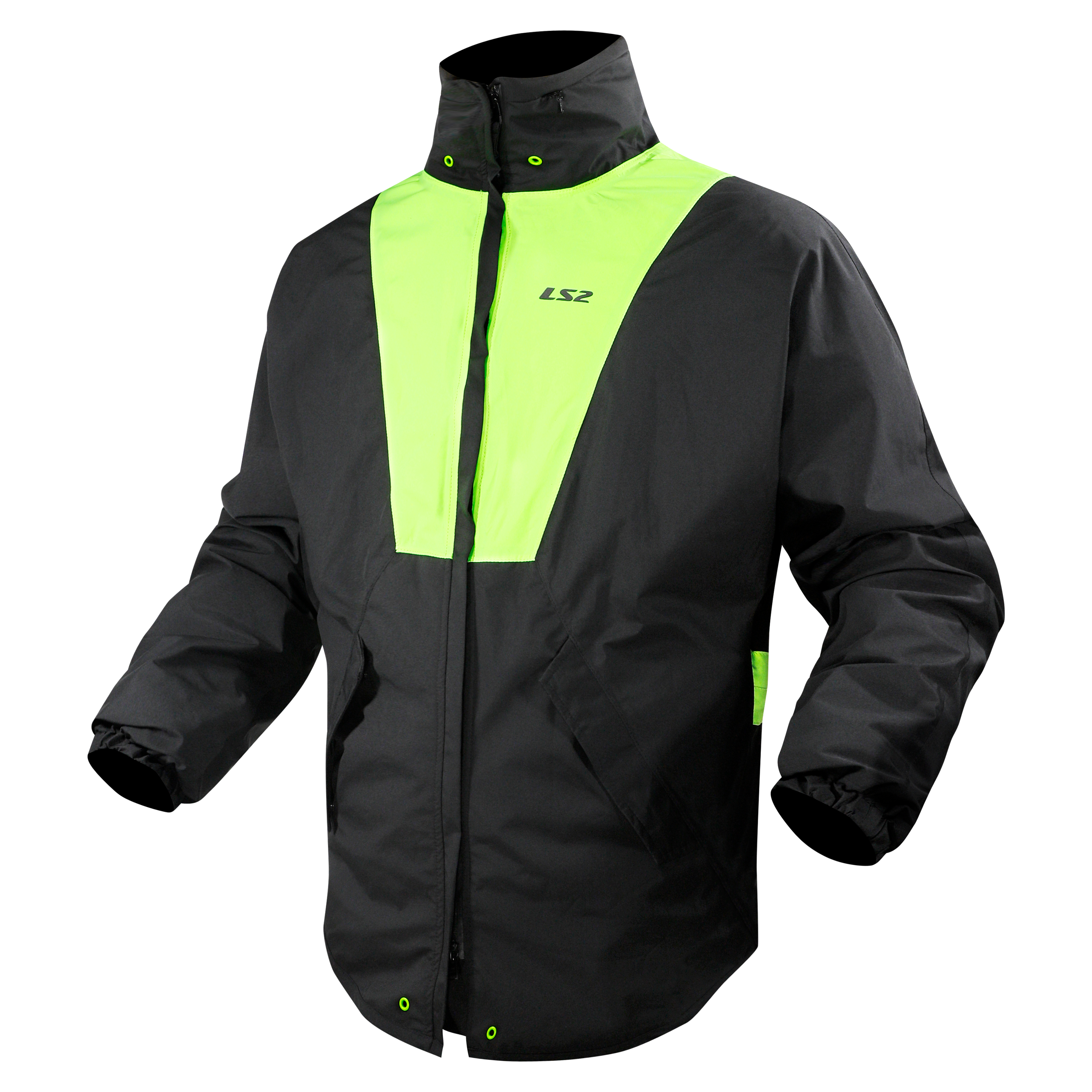 LS2 X-RAIN JACKET BLACK YELLOW